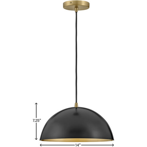 Lou LED 14 inch Black Pendant Ceiling Light