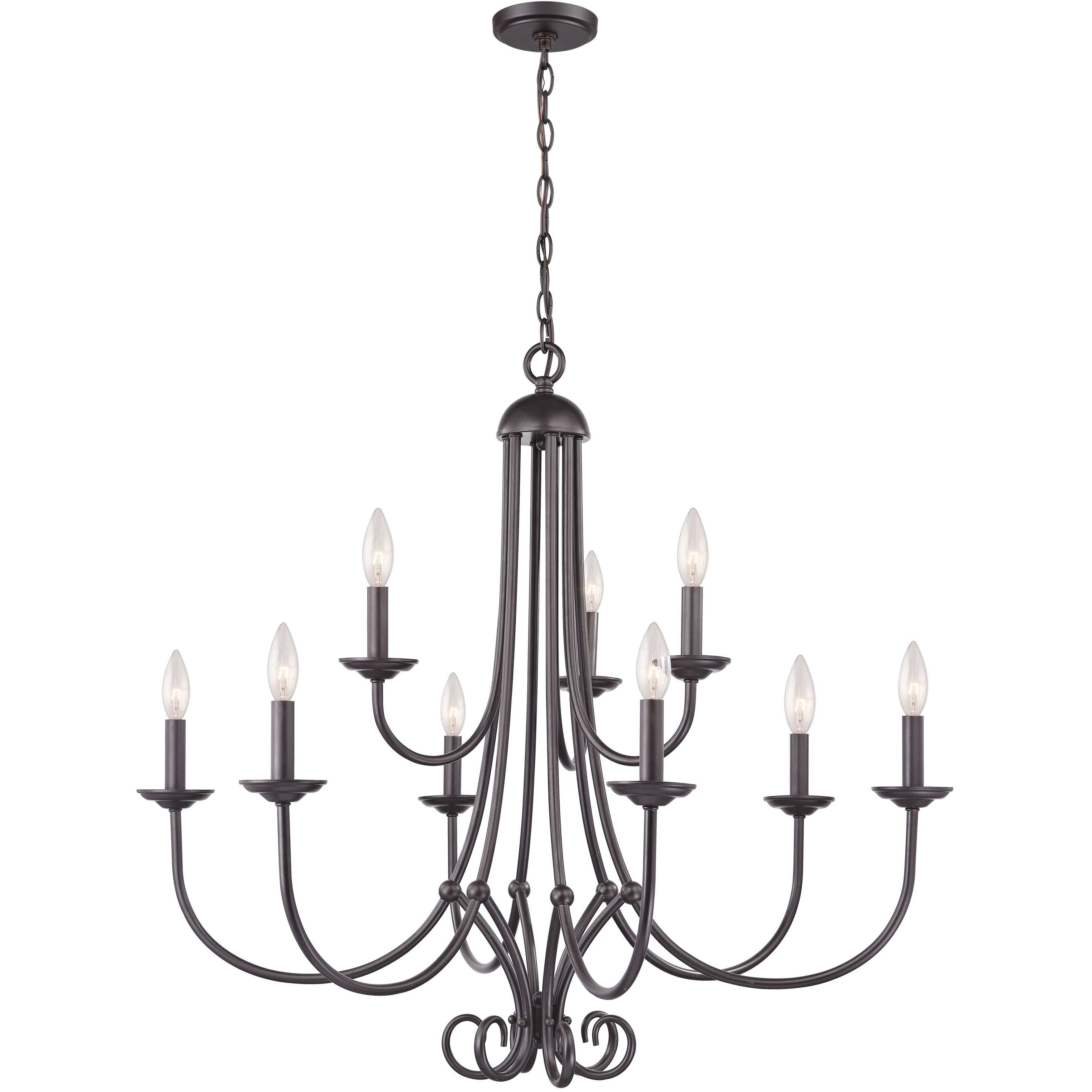 Montgomery 9 Light 34 inch Oil Rubbed Bronze Chandelier Ceiling Light