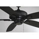 Transitional 52 inch Matte Black Ceiling Fan