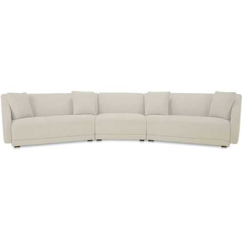 Fraser White Modular Sectional with Slipper, 3 Piece
