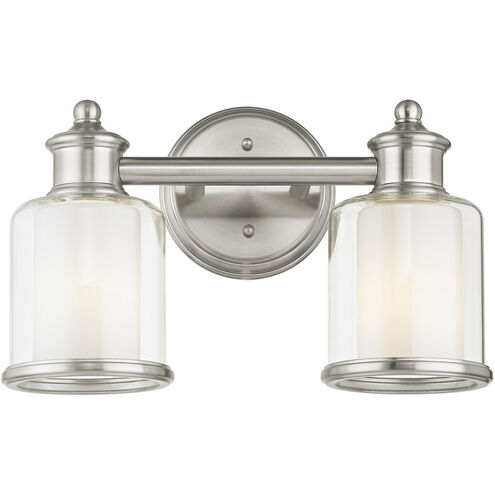 Middlebush 2 Light 15 inch Brushed Nickel Bath Vanity Wall Light