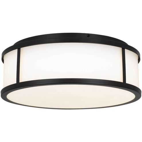 Panel Round LED 14 inch Sand Black Outdoor Flush Mount