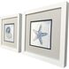 Azure Shell Blue and Gray Framed Art