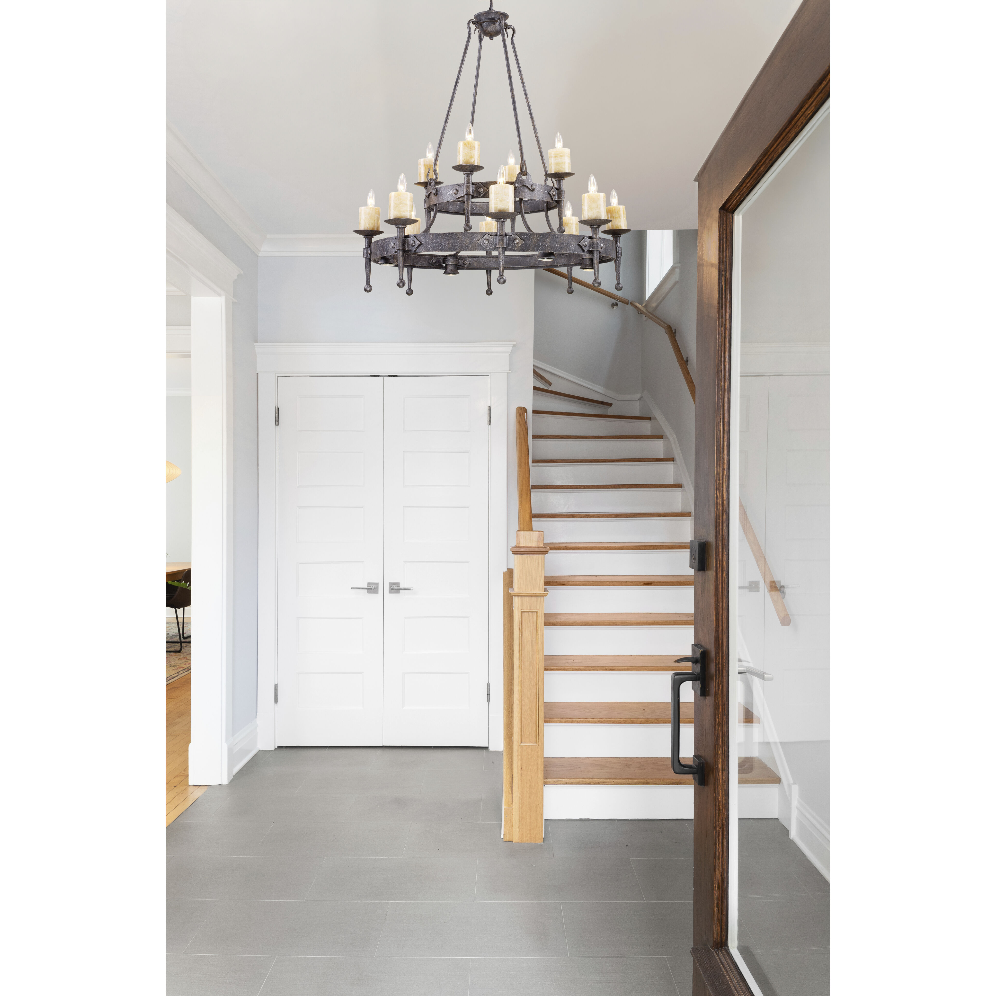 Cambridge 12 Light 42 inch Moonlit Rust Chandelier Ceiling Light