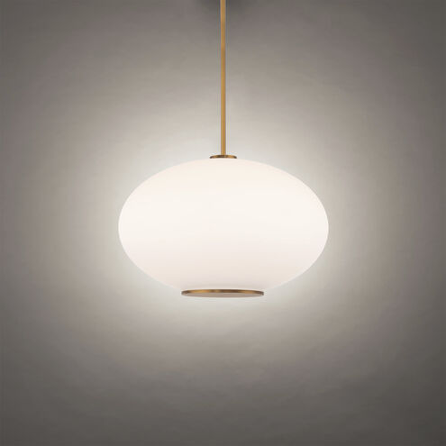 Illusion 1 Light 16 inch Aged Brass Pendant Ceiling Light in 3000K