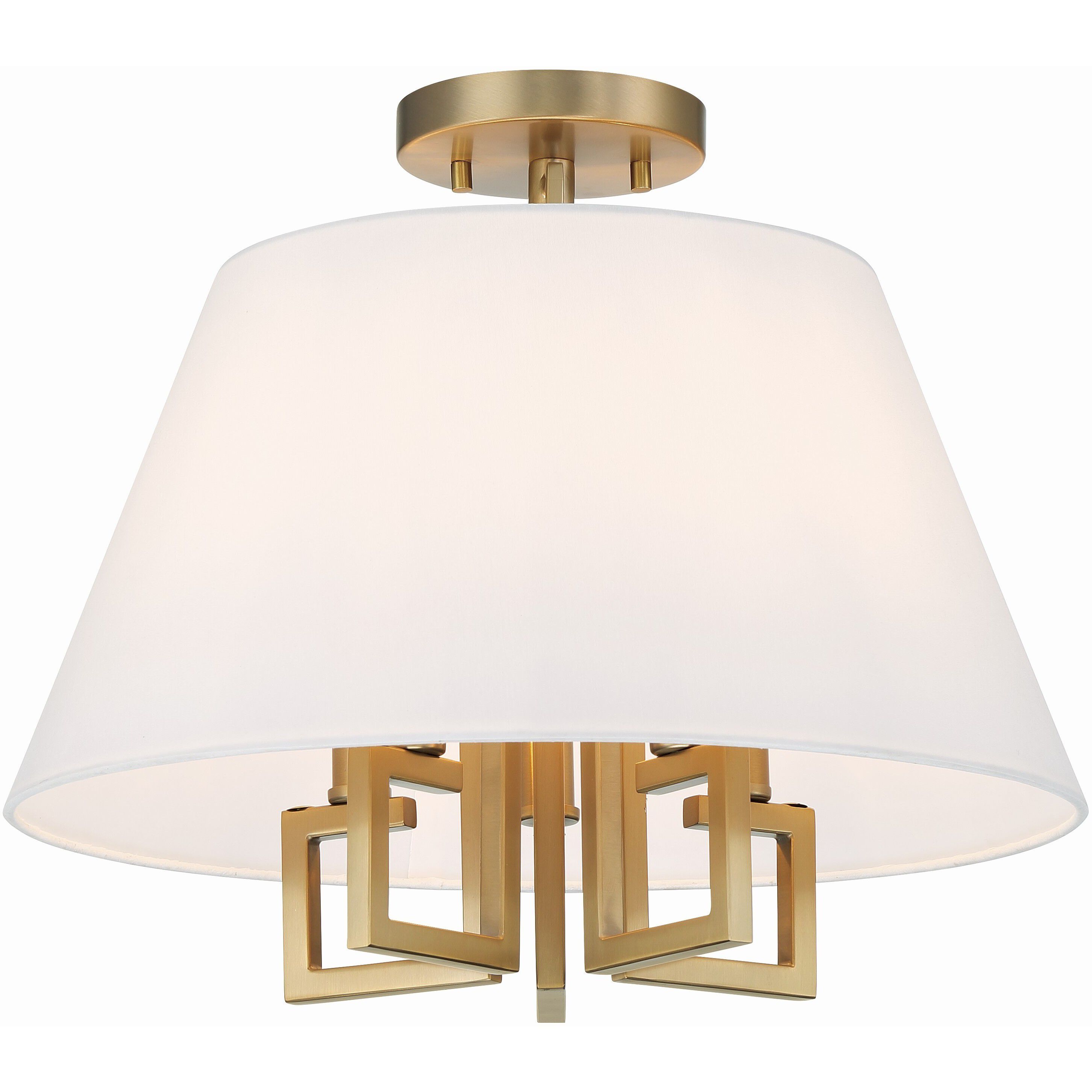 Westwood 5 Light 16 inch Vibrant Gold Semi Flush Ceiling Light