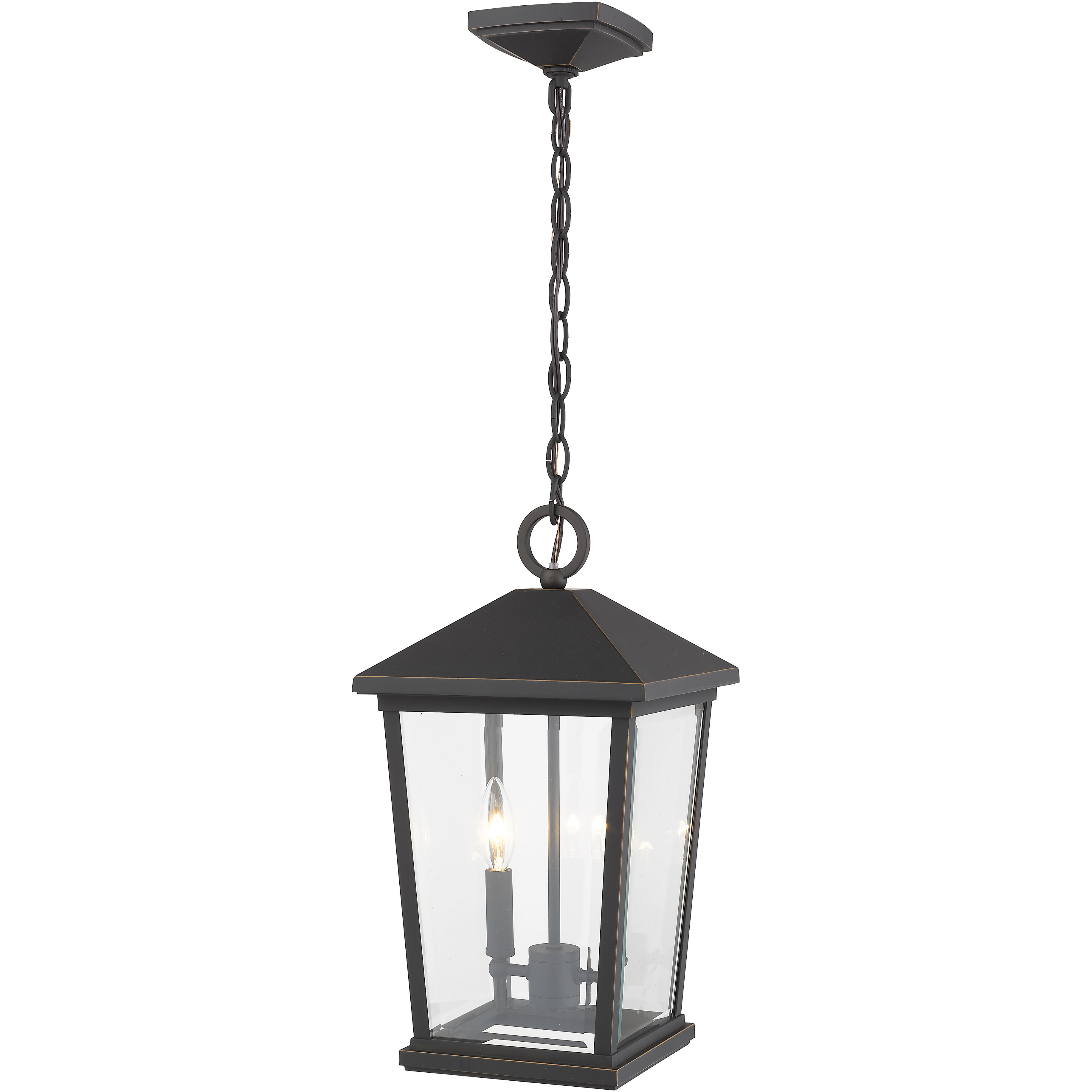 Beacon 2 Light 9.5 inch Oil Rubbed Bronze Outdoor Chain Mount Ceiling Fixture