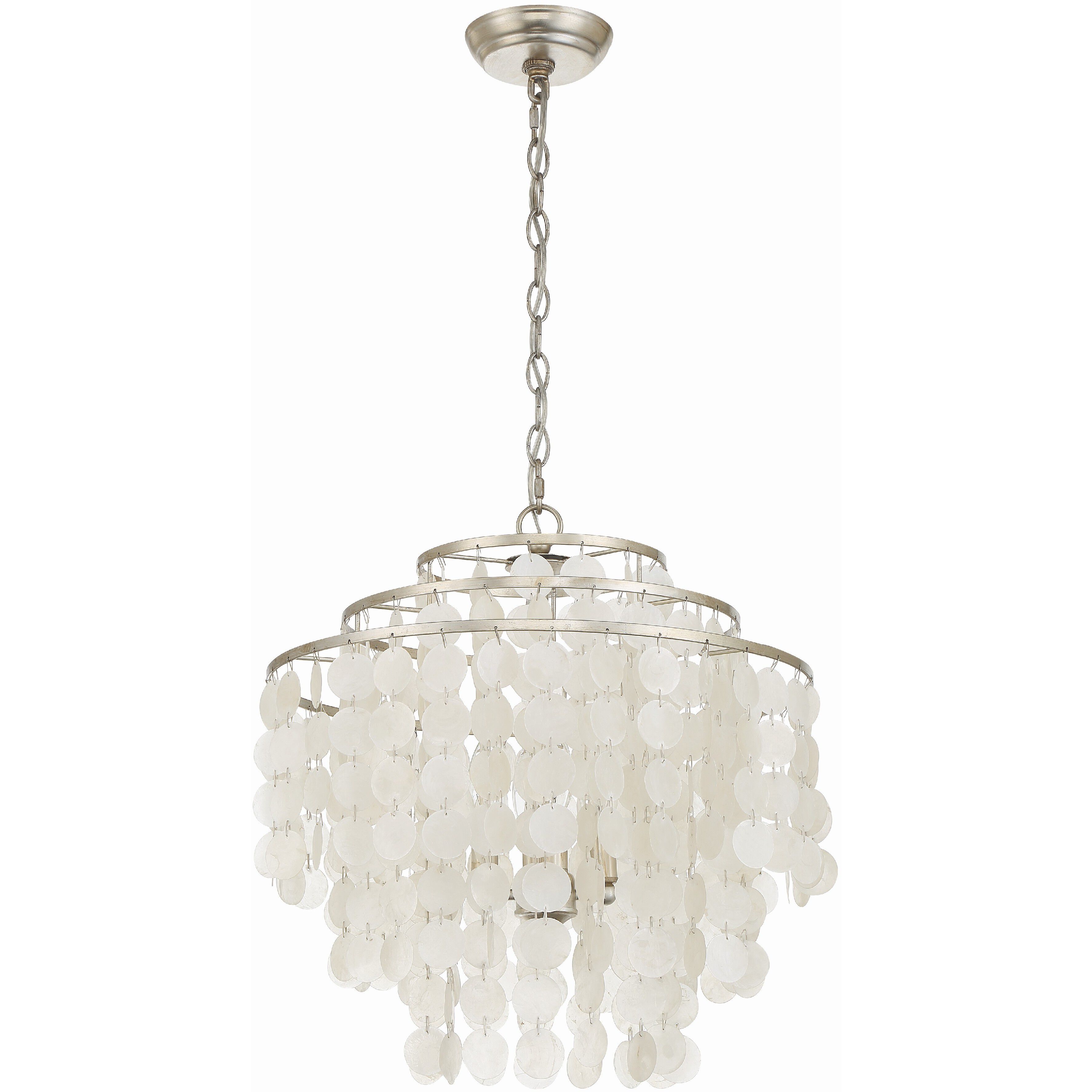 Brielle 4 Light 18 inch Antique Silver Chandelier Ceiling Light