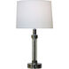 Celeste 17.5 inch 2 watt Chrome and Clear and White Table Lamp Portable Light