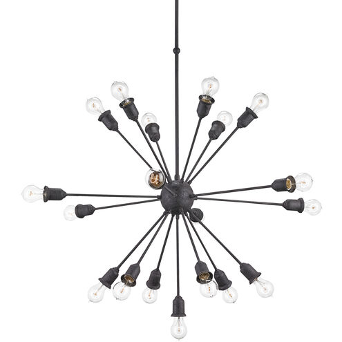 Dandelion 19 Light 36 inch Mole Black Chandelier Ceiling Light