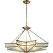 Decostar 8 Light 43 inch Brushed Brass Chandelier Ceiling Light