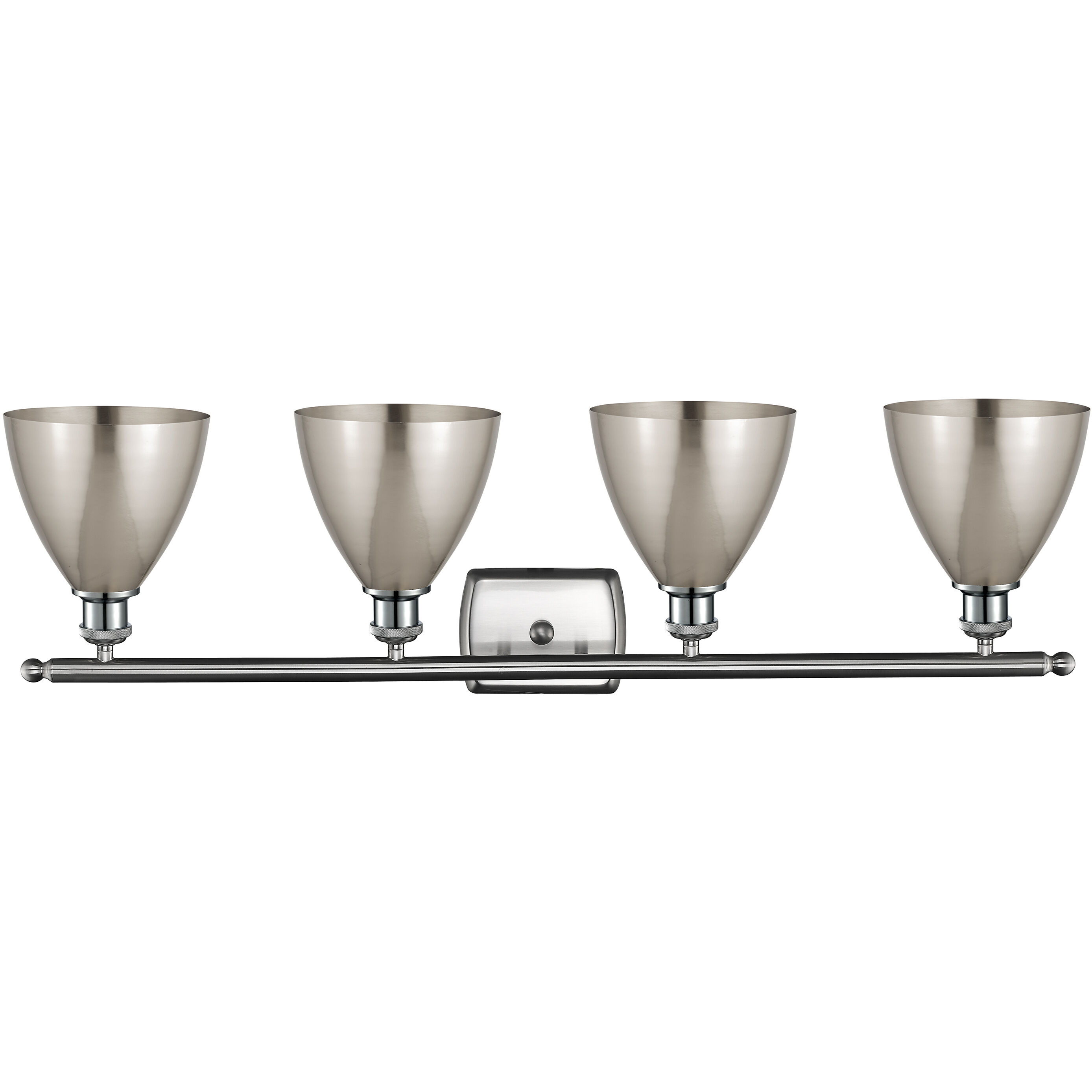 Ballston Dome 4 Light 38 inch Brushed Satin Nickel Bath Vanity Light Wall Light