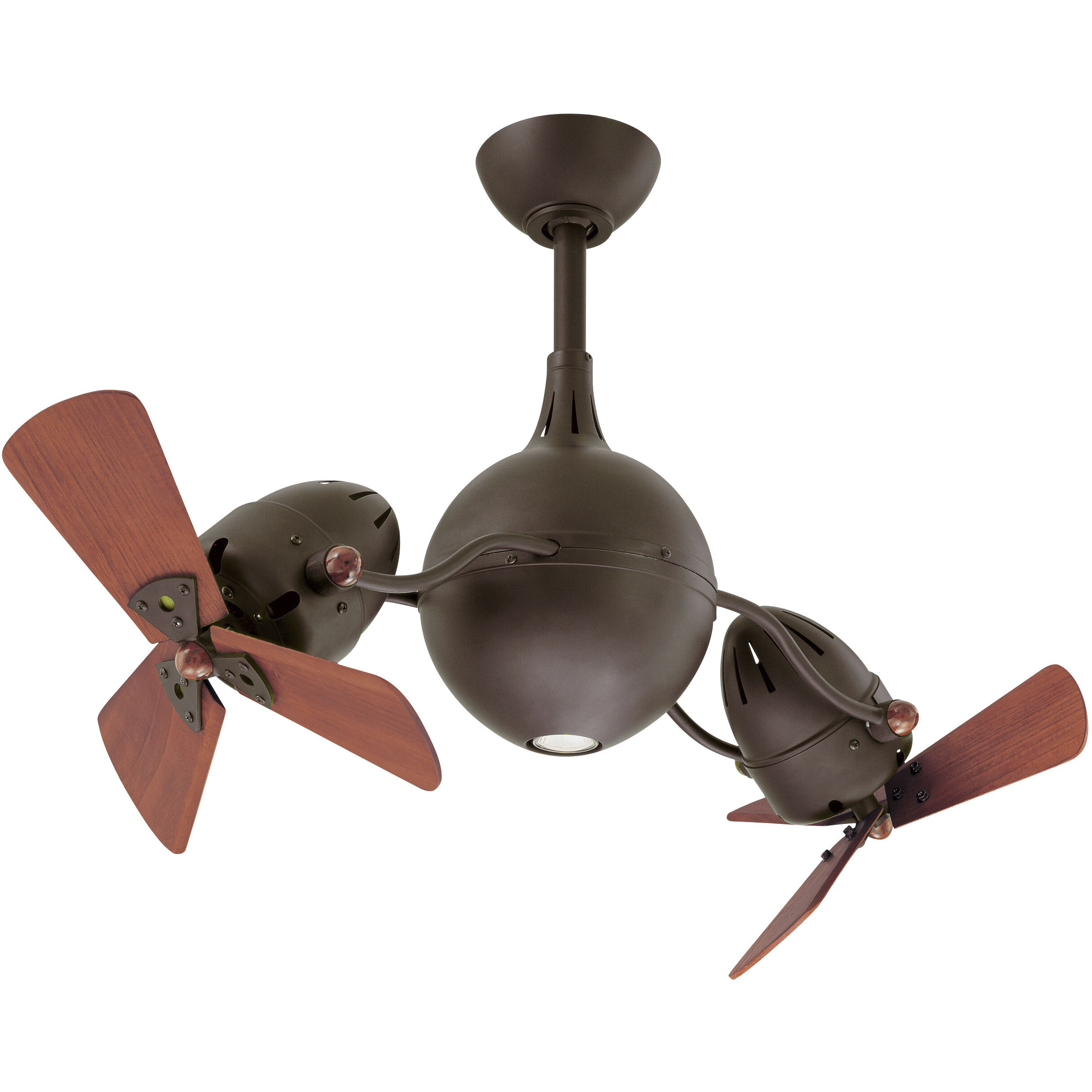 Atlas Acqua 16 inch Textured Bronze with Mahogany Tone Blades Rotational Ceiling Fan, Atlas