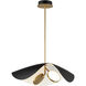 Carmen LED 24 inch Black and Gold Single Pendant Ceiling Light in Black/Gold