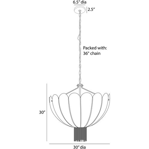 Inaya 3 Light 30 inch Antique Brass Chandelier Ceiling Light
