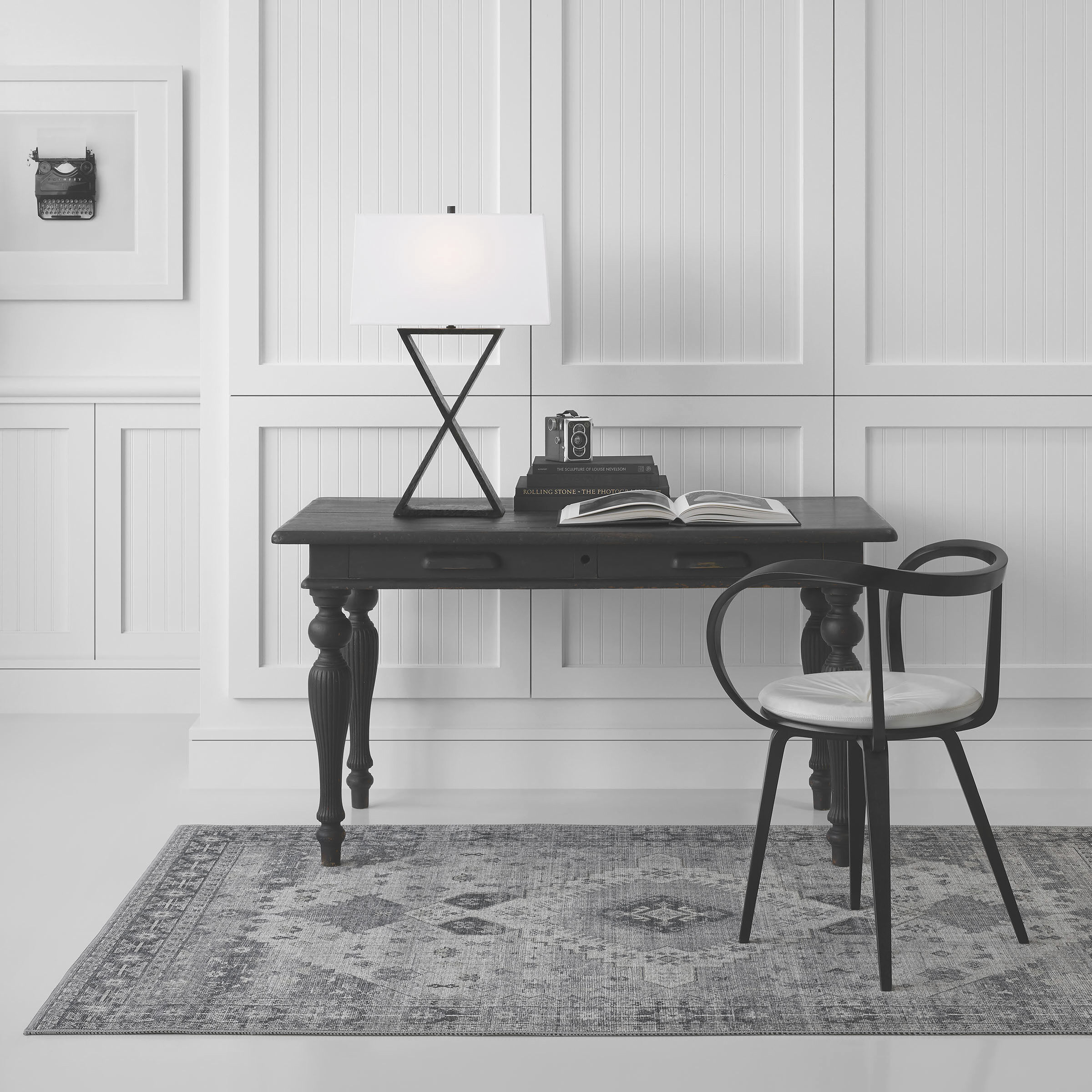 Chapman & Myers Denali 28 inch 15 watt Aged Iron Table Lamp Portable Light, Medium