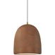 Radiance Collection - Bell Single Drop Pendant in Antique Brass, Dedicated LED, Terra Cotta, White, Form+Finish+Function