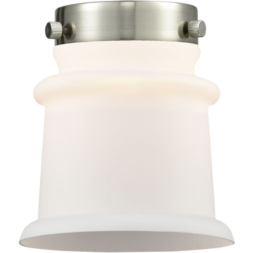 Franklin Restoration Canton LED 6 inch Brushed Satin Nickel Mini Pendant Ceiling Light in Matte White, Franklin Restoration