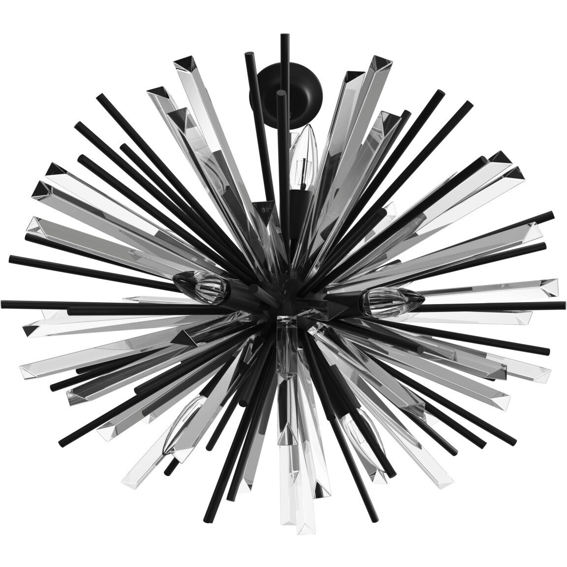 Palisades Ave. 10 Light 39 inch Black Chandelier Ceiling Light