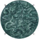 Rina 11 inch Teal and Polished Nickel Drinks Table