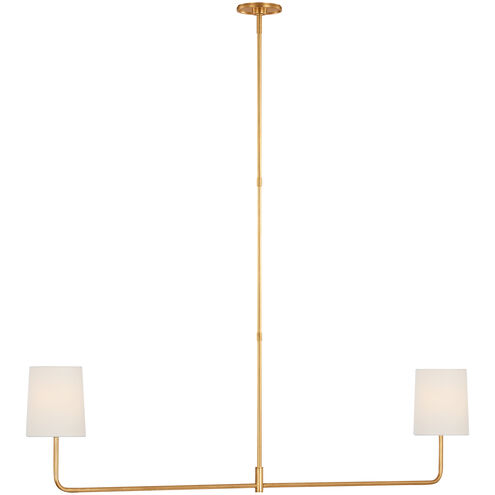 Barbara Barry Go Lightly LED 54 inch Gild Linear Chandelier Ceiling Light