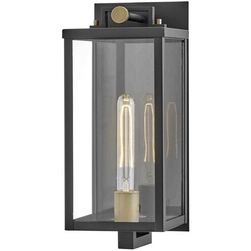 Catalina LED 16 inch Black with Burnished Bronze Outdoor Wall Mount Lantern