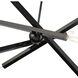 Monaco 8 Light 35 inch Black Chrome Linear Chandelier Ceiling Light, Large