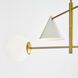 AERIN Cosmo 4 Light 36 inch Midnight Black and Burnished Brass Chandelier Ceiling Light in Midnight Black / Burnished Brass