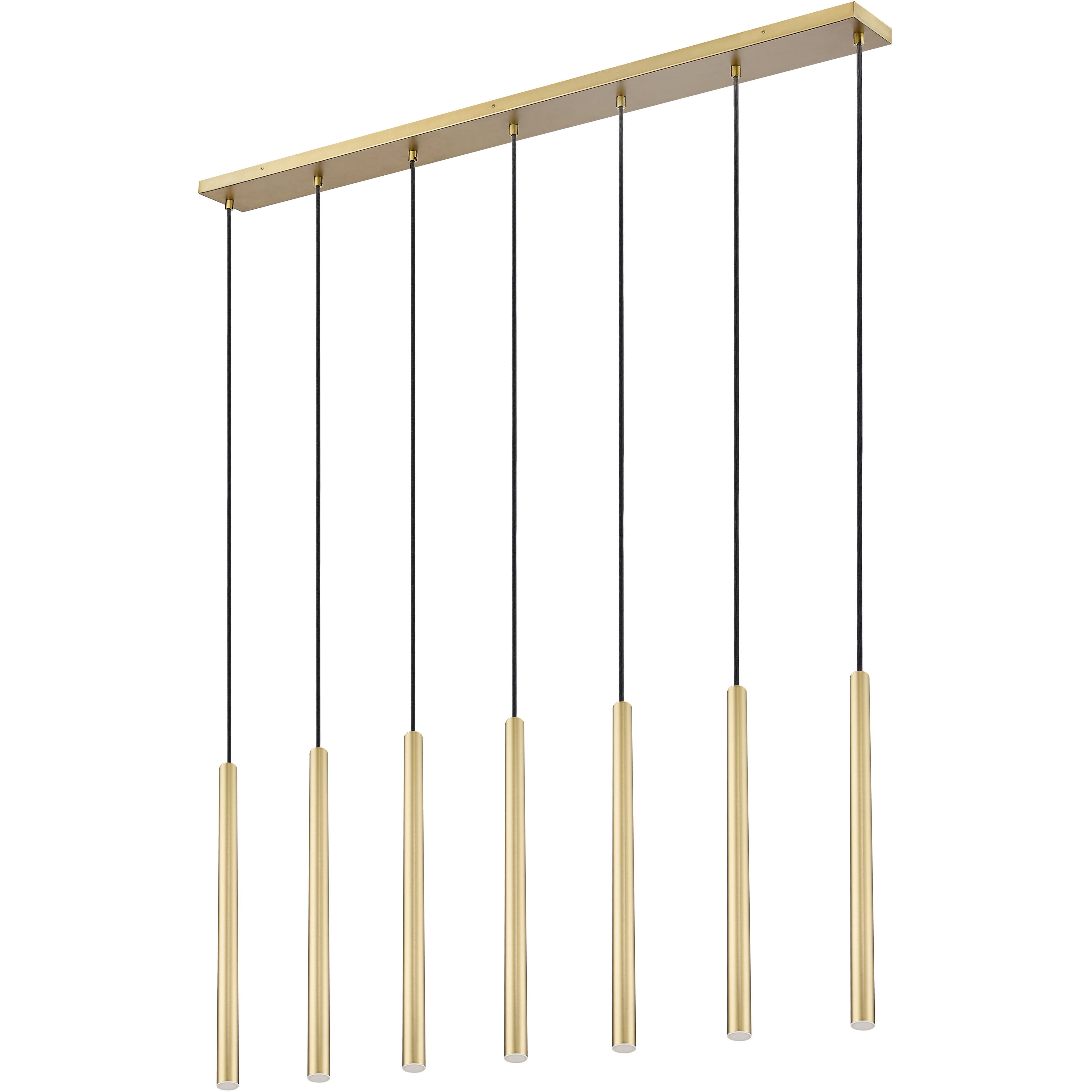 Forest Linear Chandelier Ceiling Light in Modern Gold