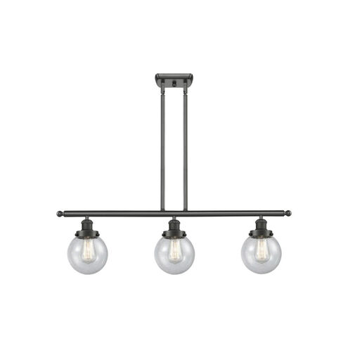 Ballston Beacon LED 36 inch Oil Rubbed Bronze Island Light Ceiling Light in Seedy Glass, Ballston