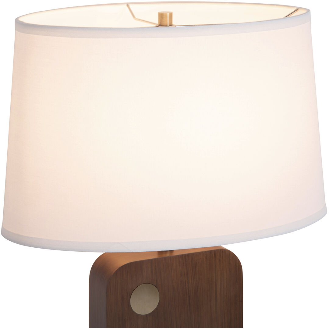 Laurel 30 inch 23.00 watt Dark Walnut and Weathered Brass Table Lamp Portable Light