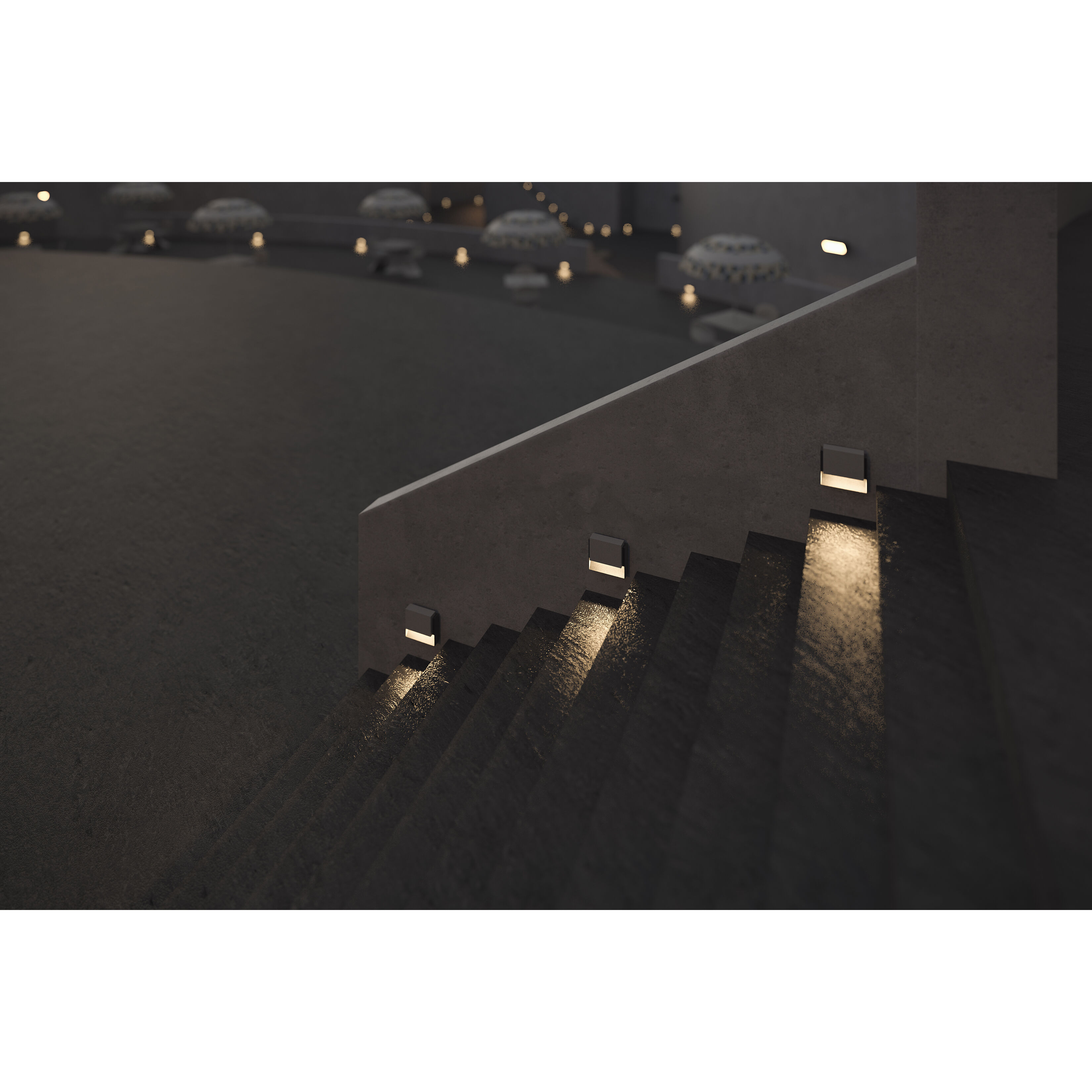 Piazza 277 5 watt Anthracite with Concrete Outdoor Step Light