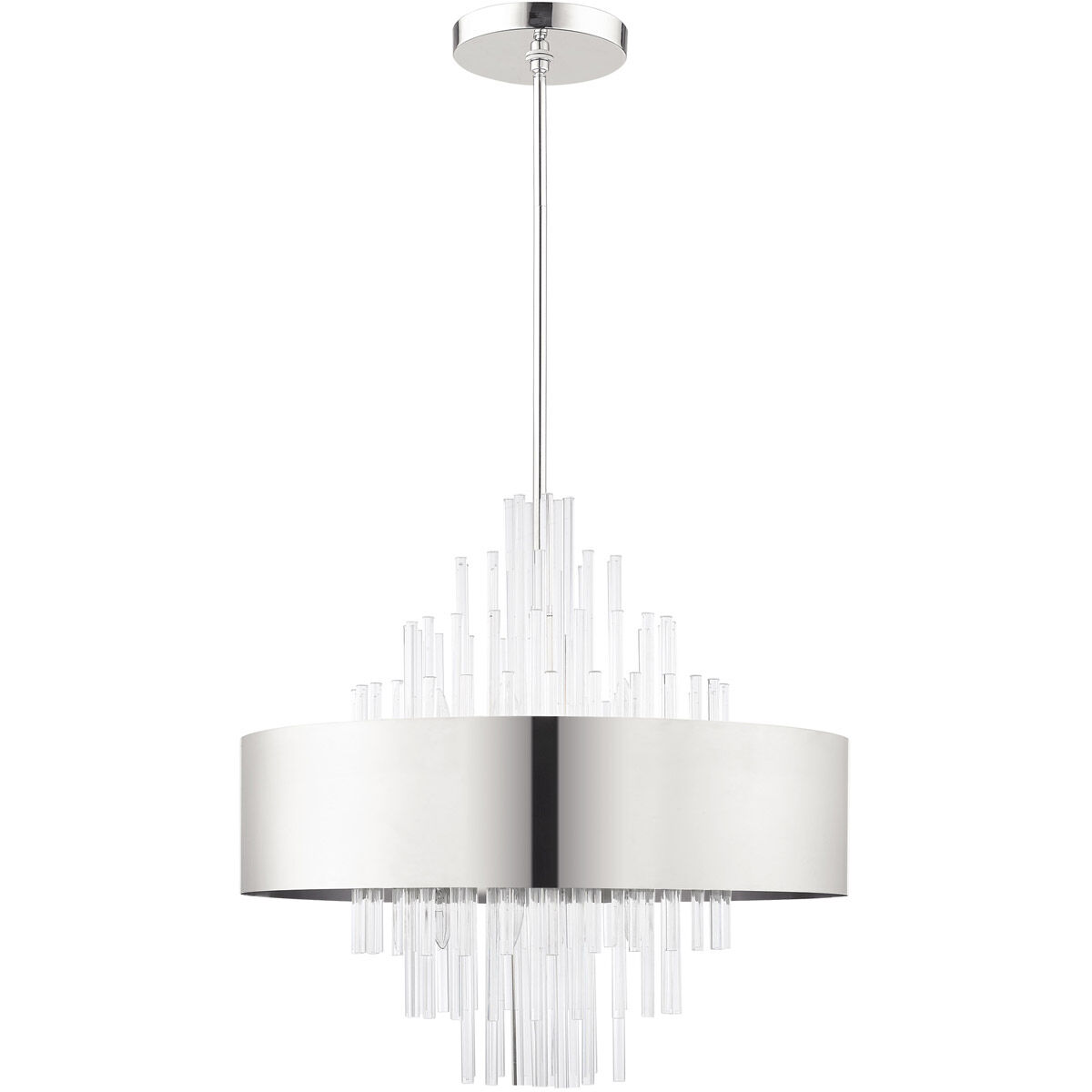 Orenburg 10 Light 26 inch Polished Nickel Pendant Chandelier Ceiling Light