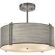 Textile 2 Light 14.5 inch Polished Chrome Pendant Ceiling Light in Cream, Incandescent