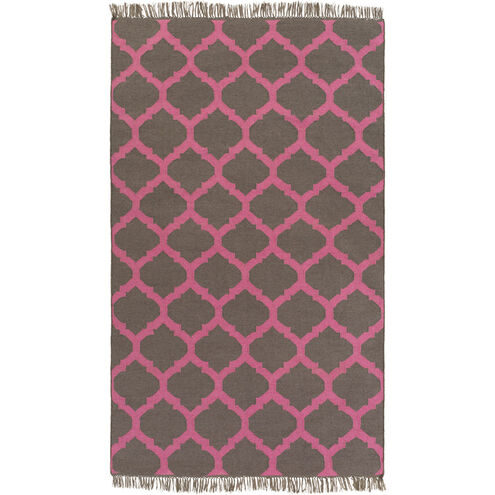 Lagoon 96 X 60 inch Bright Pink, Dark Brown Rug