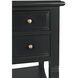 Oxford 30 X 28 inch Hand Rubbed Black Side Table, 2 Drawer