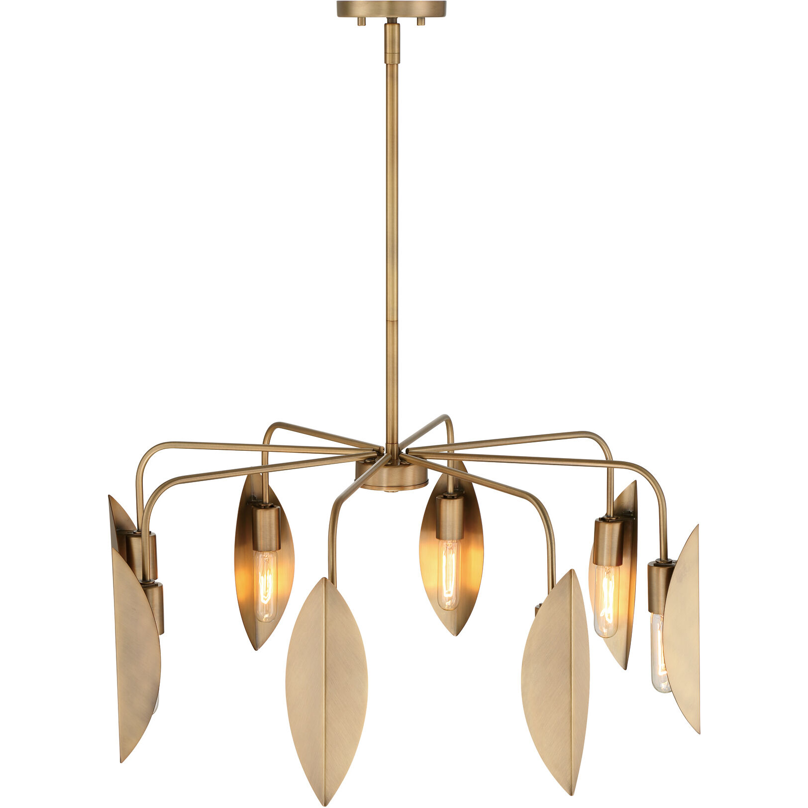 Eden 8 Light 3 inch Old Satin Brass Chandelier Ceiling Light