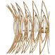 Marquise 3 Light 20 inch Luxor Gold Semi-Flush Mount Ceiling Light