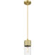Downtown Urban Bolivar 1 Light 4.75 inch Brushed Brass Pendant Ceiling Light in Seedy