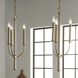 Florence 3 Light 11.25 inch Brushed Natural Brass Chandelier Ceiling Light