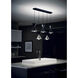 Kordan LED 7.75 inch Matte Black Chandelier Ceiling Light, Linear (Single)