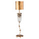 Venetian 30 inch Hand-Painted Beige Patina Table Lamp Portable Light, Flambeau
