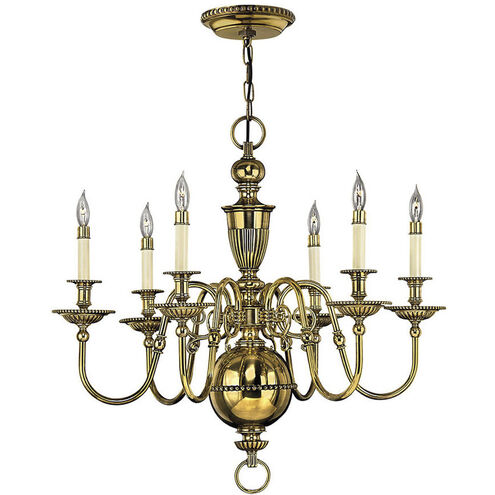 Cambridge LED 29 inch Burnished Brass Indoor Chandelier Ceiling Light