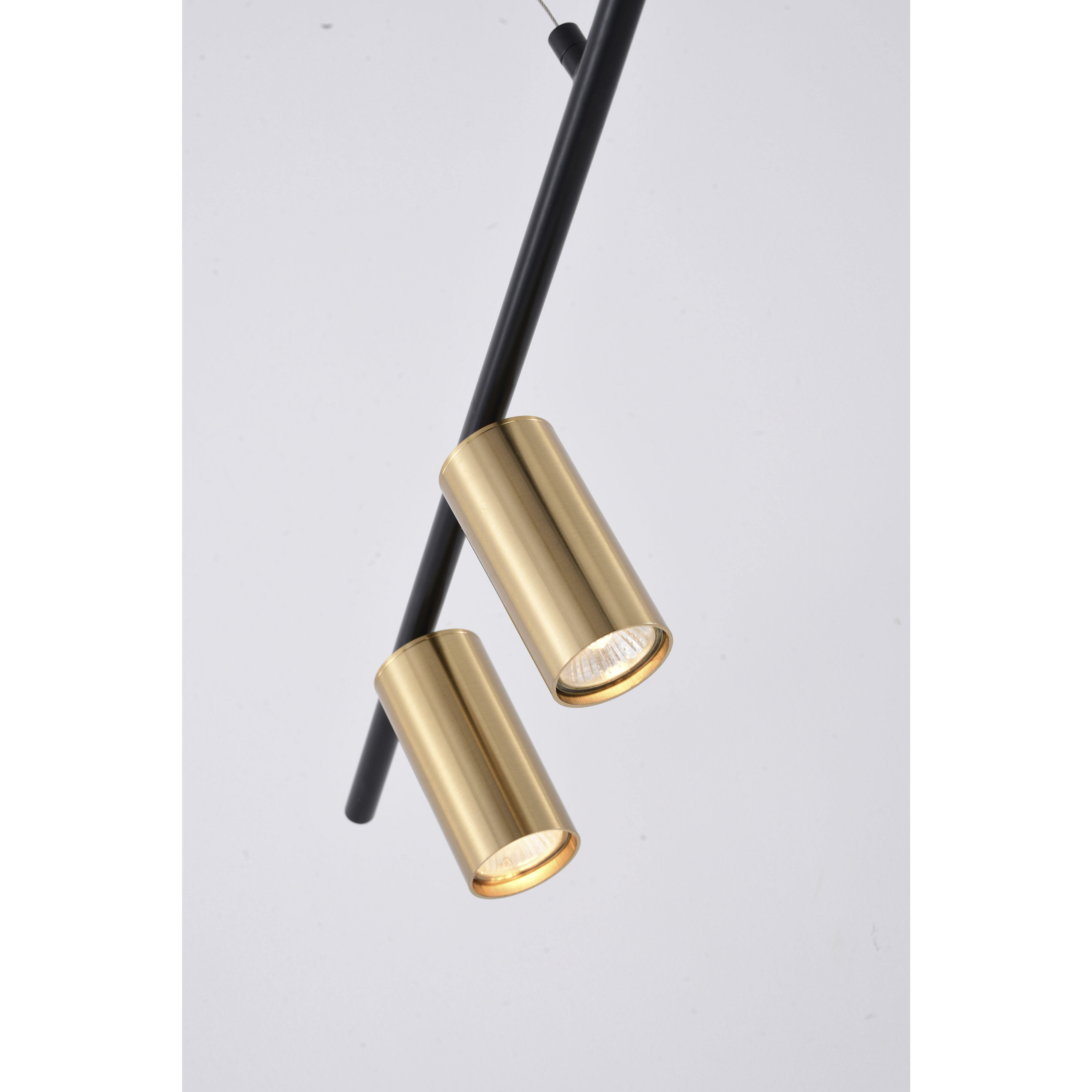 Canada LED 55.1 inch Black and Gold Chandelier Ceiling Light