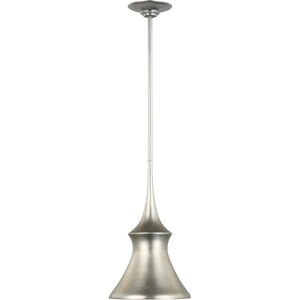 AERIN Lakmos LED 8.75 inch Burnished Silver Leaf Pendant Ceiling Light, Small
