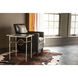 Equus 25.1 X 22 inch Soft Gold and Soft Gold Side Table in Leather British Brown