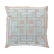 Gramercy 18 X 18 inch Aqua and Light Gray Throw Pillow