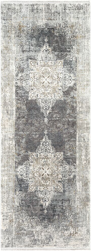 Solar 96 X 36 inch Black Rug in 3 x 8, Runner