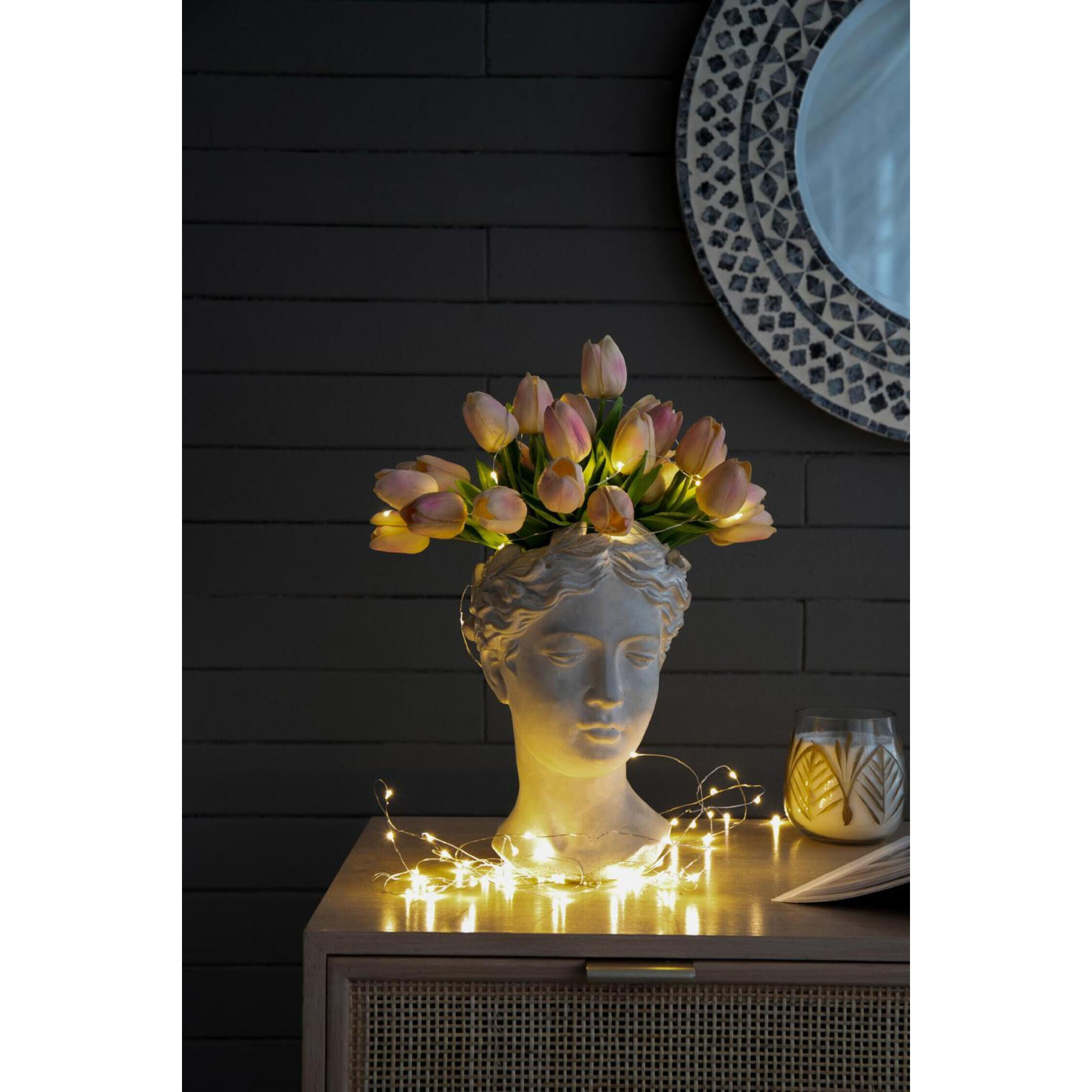 Visage White Wash Outdoor Vase