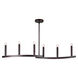 Signature 6 Light 41.5 inch Antique Bronze Island Pendant Ceiling Light